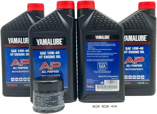 Vista 4 de Yamaha Wolverine X2 / X4 850 Yamalube Kit de cambio de aceite multiusos 10W-40 - LUB-SXSCG-KT-20