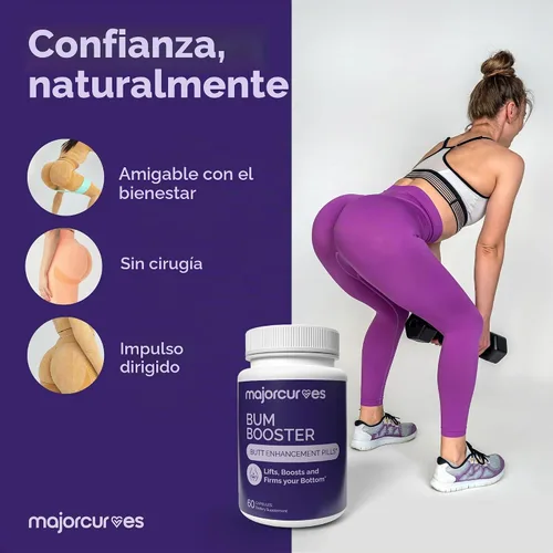 Vista 5 de Major Curves Píldoras de refuerzo de glúteos – Mejora de glúteos para mujeres, cápsulas de crecimiento de glúteos para glúteos más grandes, caderas