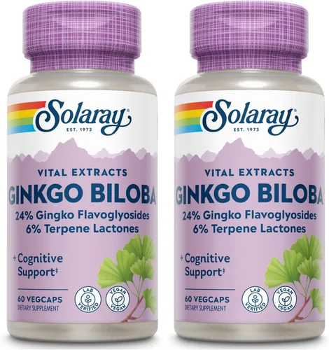 Vista 7 de SOLARAY Extracto de ginkgo biloba, 60 mg 60