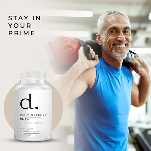 Vista 3 de Pure DHEA 25mg para mujeres y hombres Suplemento de DHEA para mujeres y hombres, la dosis justa de vitaminas DHEA para vitalidad, impulso de energía