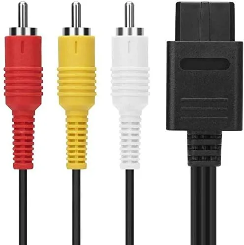 Vista 2 de Suncala - Cable de vídeo para TV AV RCA (6.0 ft, para Game Cube Nintendo 64 N64 NGC SNES SFC, 1 unidad)