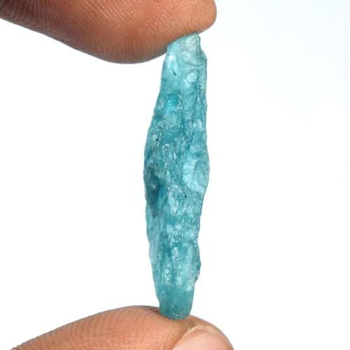 Vista 2 de GEMHUB AAA++ Calidad Aguamarina 14.00 Ct Natural Crudo Certificado Cielo Azul Aguamarina Alambre Envuelto Piedra, Gema, Brasil - Aguamarina
