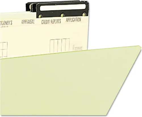 Vista 5 de Smead Pressboard Carpeta de archivo de hipoteca, 2/5-corte derecho posición plana pestaña de metal, 14-3/4"W x 10"H, altura guía, legal