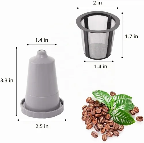 Vista 3 de Paquete de 3 cápsulas de café reutilizables, filtros de café reutilizables para cafeteras 1.0, K-Classic, K-Mini, ajuste universal B30 B40 B50 B60