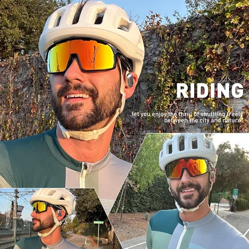 Vista 2 de SCVCN Photochromic Cycling Glasses Sport Sunglasses Clear MTB BMX Men Women Running Driving S145