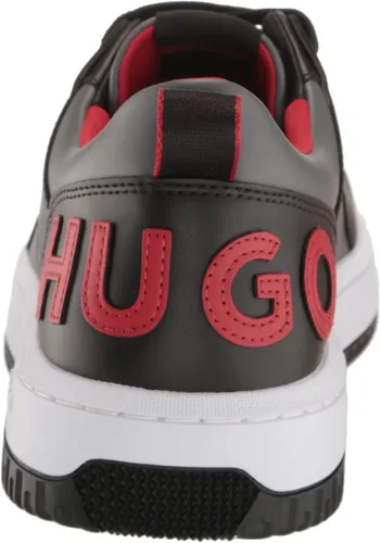Vista 3 de HUGO Men's Basketball Style Contrast Leather Sneakers