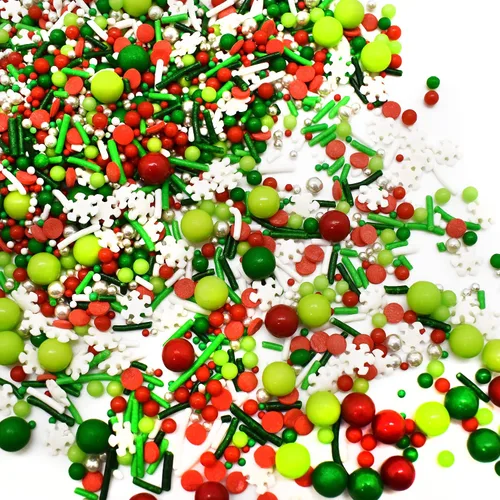 Vista 10 de Mezclas de chispas de Navidad elegantes - Chispas festivas para decorar galletas, decorar pasteles, hornear o chocolate caliente - Chispas