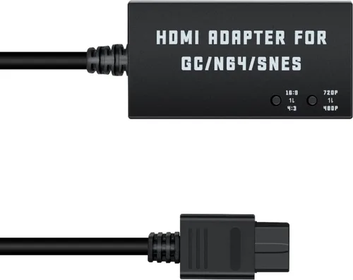 Vista 2 de Mcbazel Adaptador HDMI para GamecubeN64SNES, convertidor HDMI compatible con conversión 43169 y resolución de conmutación 480p720p para GamecubeSNES