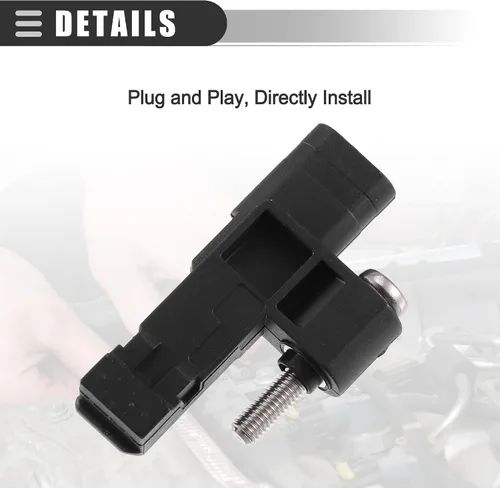 Vista 7 de Motoforti Sensor de posición del árbol de levas, para Mini Cooper 2007-2015, plástico ABS, 13627561753, negro