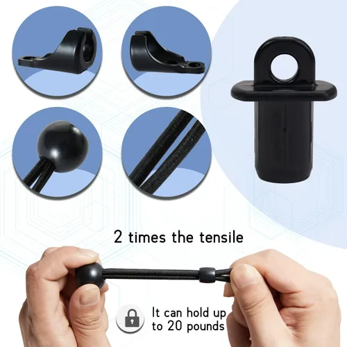Vista 9 de Kit elástico + soporte inalámbrico, accesorios de instalación de repuesto universales para sombrilla de interior/exterior y persianas enrollables