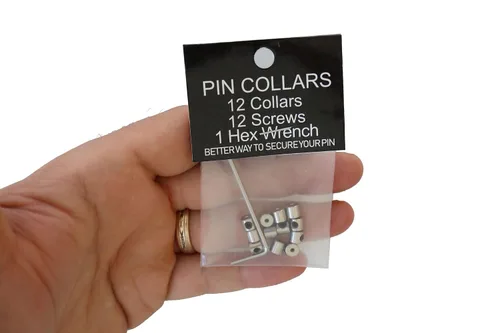 Vista 3 de Asegura un pasador con collares de pasador de llave hexagonal - Paquete de 12