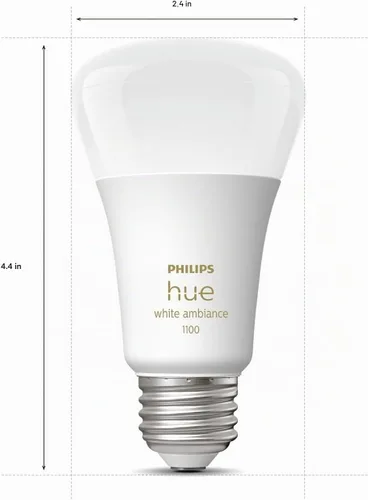 Vista 4 de Philips Hue Kit de inicio con botón inteligente Base Lumen de ambiente blanco (60W), 16 millones de colores, funciona con Amazon Alexa, Asistente