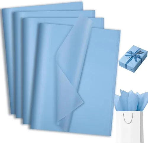 Vista 16 de woric 160 hojas de papel de seda azul para bolsas de regalo de 20 x 14 Combinado azul