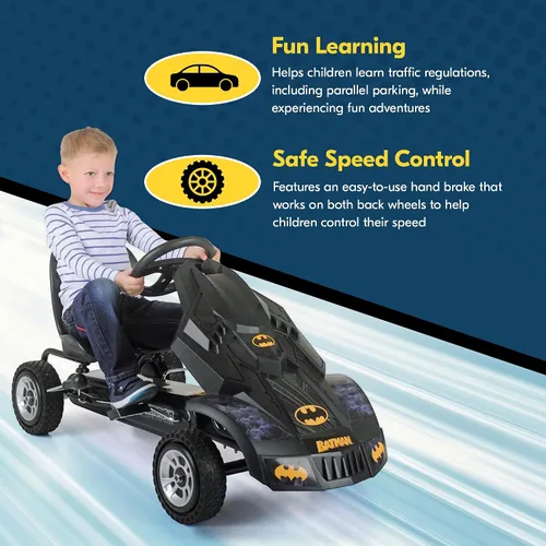 Vista 3 de Hauck de batimóvil con pedal de Go Kart Carrito de bicicleta para exteriores con neumáticos de goma para niños y niñas con asiento de cubo