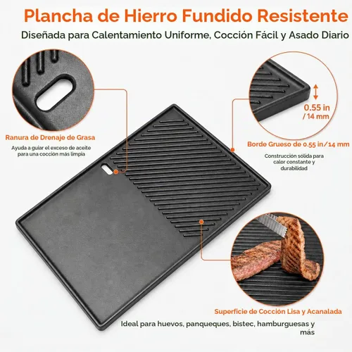 Vista 5 de Hisencn 7637 Parrilla de 17.5" para Weber Spirit I y II 200 Series