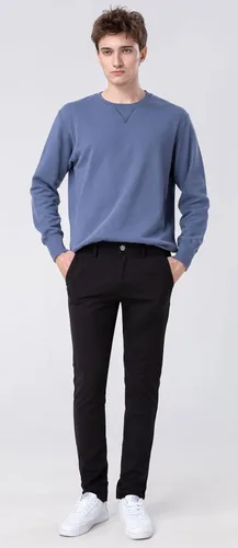 Vista 2 de Plaid&Plain Pantalones ajustados caqui para hombre