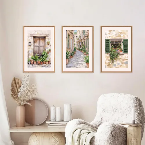 Vista 274 de FWIEXA Juego de Arte de Lienzo Bohemio Enmarcado para Pared, Cuadros Botánicos Verde Salvia Decoración de Pared, Impresiones de Arte de Plantas