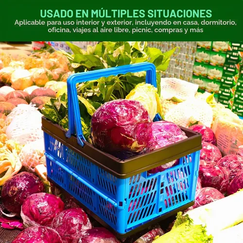 Vista 5 de Paquete de 3 cestas de almacenamiento plegables, cajas de plástico