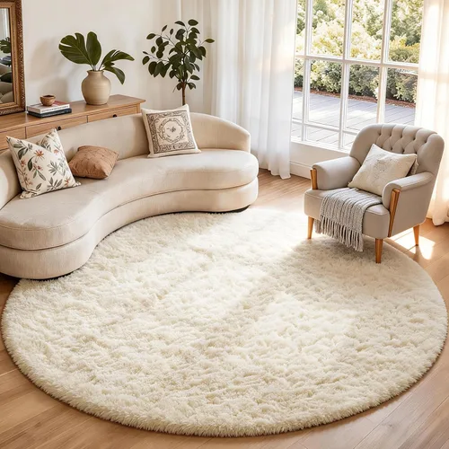 Vista 15 de Ophanie - Alfombras para sala de estar, antideslizante y suave, de felpa grandes y peludas para dormitorio, peludas para niños y niñas, decoración