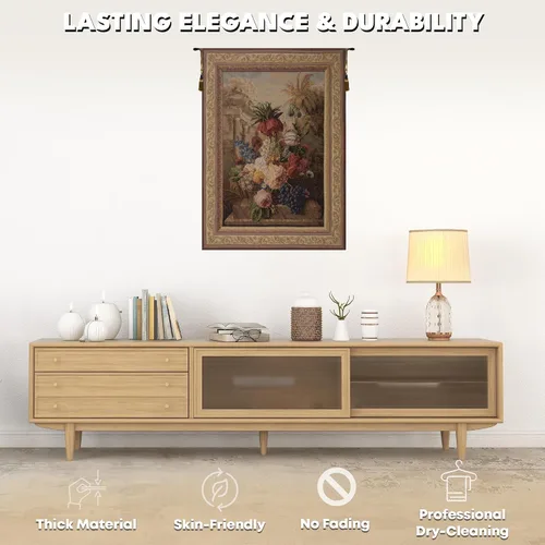 Vista 3 de Charlotte Home Furnishings Inc. Bouquet Exotique - Tapiz francés para colgar en la pared, 58 x 44 pulgadas, mezcla de algodón y poliéster, arte