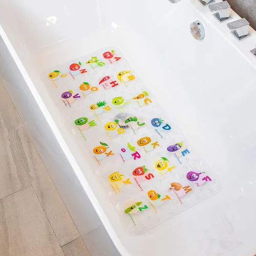Vista 18 de BEEHOMEE Tapetes de baño para bañera para niños, bebés y niños pequeños - Grandes tapetes antideslizantes de dibujos animados para baño, bañera