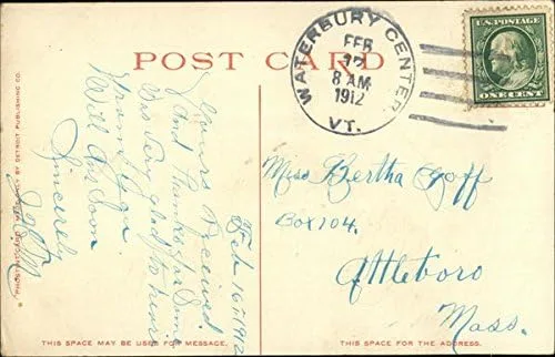 Vista 2 de Van Ness House Burlington, Vermont VT Original Antique Postcard 1912