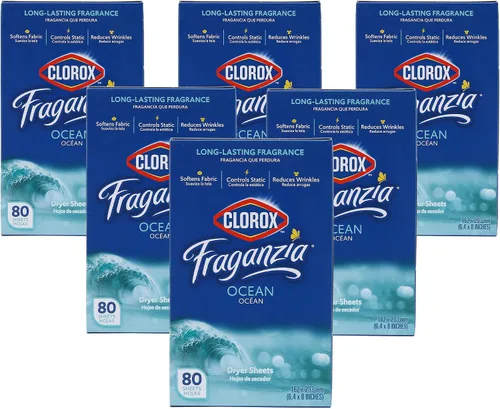 Vista 24 de Clorox Fraganzia - Hojas para secadora, aroma Hawaiian Escape, 105