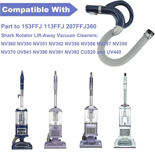 Vista 2 de Mango de manguera de repuesto NV360 mejorada compatible con Shark Navigator Lift-Away NV360 NV350 NV351 NV352 NV355 NV356 NV357 NV358 NV370 UV541