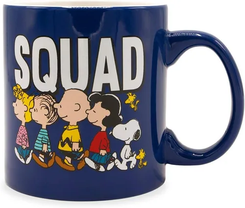 Vista 14 de Silver Buffalo Peanuts Featuring Snoopy Racing Team Finish Line 3D Sculpted Handle Ceramic Mug, 20 Ounces