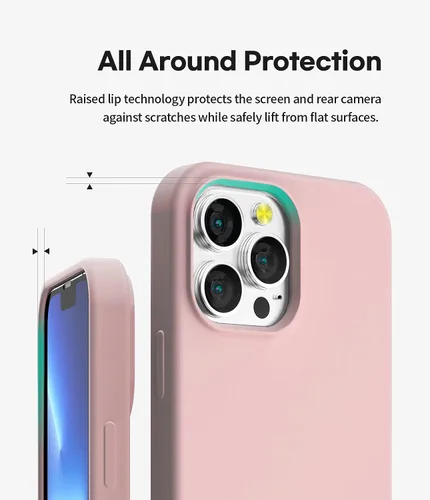 Vista 2 de GOOSPERY Funda de silicona líquida compatible con iPhone 13 Pro Max, protección de cuerpo completo, suave al tacto, a prueba de golpes, con forro