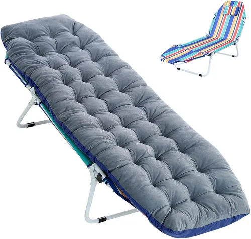 Vista 31 de LILYPELLE Catre de Camping Plegable, Catres de Dormir Extra Anchos de Servicio Pesado con Bolsa de Transporte, Catres de Campamento de Viaje Azul