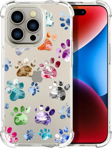 Vista 16 de Compatible con iPhone 14, funda transparente y bonita para mujeres y niñas, diseño floral, diseño floral femenino, funda para teléfono 14