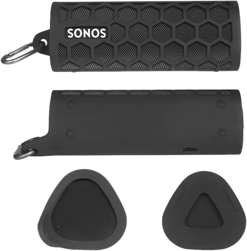 Vista 2 de Zaracle - Funda de transporte flexible para Sonos Roam 2/Sonos Roam Altavoz Bluetooth portátil inalámbrico (negro)