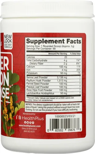 Vista 6 de Health Plus Super Colon Cleanse - Limpieza de 10 días - Detox, sin gluten, sin lácteos, ingredientes herbales naturales (más de 1 limpieza, 12 onzas)