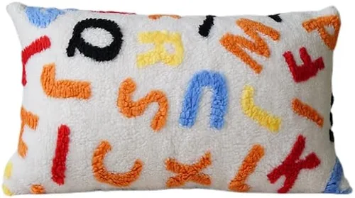 Vista 10 de Funda de almohada de forro polar bereber de gamuza de camelia, funda de cojín tridimensional con flores para sala de estar, sofá, oficina, Negro