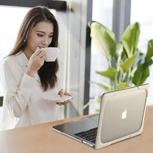 Vista 6 de CISSOOK Funda resistente con función atril para MacBook Air de 13.6 pulgadas versión 2022 2023 modelo A2681 M2 con Touch ID, carcasa rígida a prueba