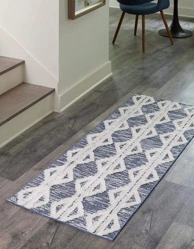 Vista 11 de Unique Loom Sabrina Soto Casa Collection - Alfombra de área - Palma (2 pies 3 pulgadas x 6 pies 1 pulgada, gris antracita/marfil)