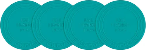 Vista 6 de Le Creuset Posavasos de silicona (est. 1925), juego de 4, Cerise