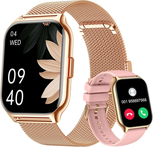 Vista 8 de Reloj inteligente 45mm para mujeres y hombres (Marcador/Contestar llamadas), reloj rastreador de fitness de 2.0" con monitor de frecuencia