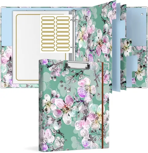 Vista 7 de Rouidr Carpeta de 3 anillos con portapapeles, 1 pulgada, 8.5 x 11 pulgadas, tamaño carta, carpetas organizadoras con pestañas divisorias y fundas