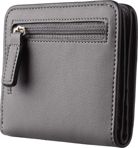 Vista 5 de Toughergun - Cartera de cuero genuino de lujo para mujer con cierre Rfid y ventana de identificación