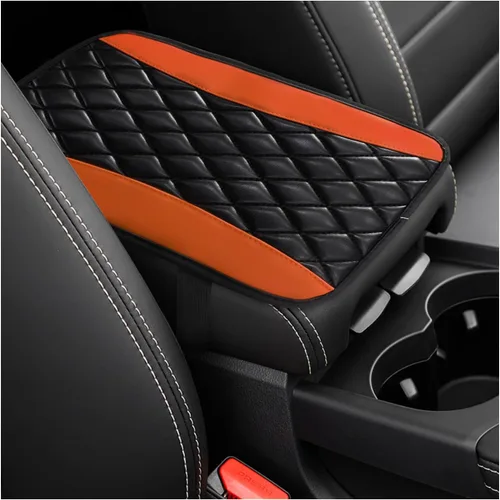Vista 9 de Dickno Cojín para Consola Central de Automóvil, Funda Universal de Cuero Impermeable para Caja de Asiento de Reposabrazos, Cómodo Protector