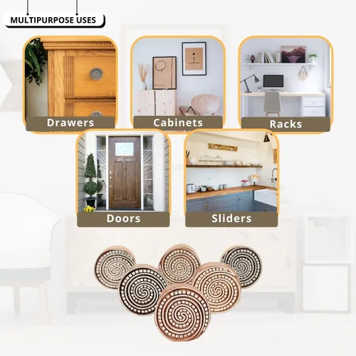 Vista 3 de Hashcart Perillas bohemias – Perilla de madera para armario de cocina – Perilla de madera hecha a mano para armarios y cajones, pomos de madera
