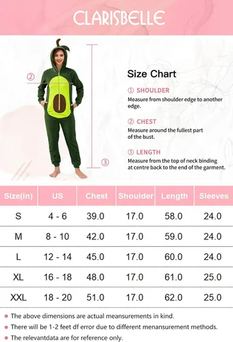 Vista 6 de Clarisbelle Womens Animal Fruit Plush One Piece Pajama Costume with Pocket