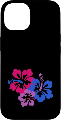 Vista 4 de Bisexual Bi Pride Sutil Hibiscus Flower Hawaii LGBT LGBTQ Funda para iPhone 16