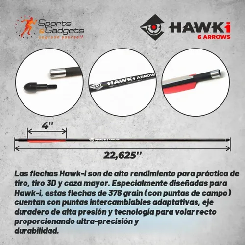 Vista 5 de Hawk-i Flecha de carbono PCP 13.26 oz flechas pernos para caza PCP armas de aire o ballestas 12 flechas