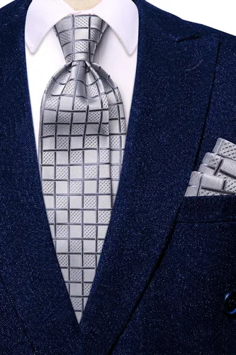 Vista 108 de Dubulle Corbata tejida de cachemira para hombre y gemelos de pañuelo para hombre, conjunto de gemelos para boda formal y negocios