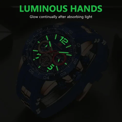 Vista 4 de AIMES Watch for Men Military Sport Waterproof Chronograph Mens Watches Analog Quartz Luminous Date Classic Stylish Fashion Casual Designer Wrist