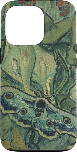 Vista 9 de iPhone 13 gran polilla pavo real de Vincent van Gogh, insecto en una caja de jardín