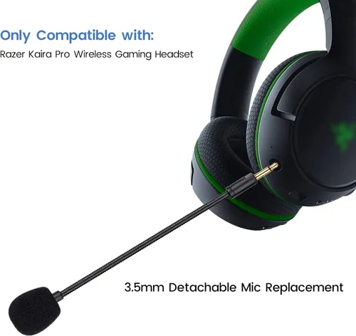 Vista 2 de Kaira Pro - Micrófono de repuesto para auriculares inalámbricos Razer Kaira Pro, micrófono desmontable con cancelación de ruido de 0.138 in